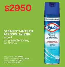 Supermercados Vea Ayudin desinfectante en aerosol expert oferta