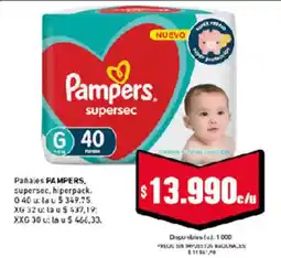 Cooperativa Obrera Pampers pañales supersec oferta