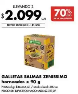 Disco Salmas galletas zenissimo horneadas oferta