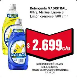 Cooperativa Obrera Magistral detergente ultra marina limón o limón cremoso oferta