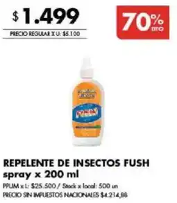 Disco Repelente de insectos fush spray oferta