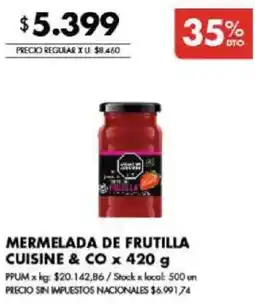 Disco Cuisine & Co mermelada de frutilla oferta