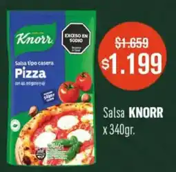 Makro Knorr salsa tipo casera pizza con ajo, orégano y ají oferta