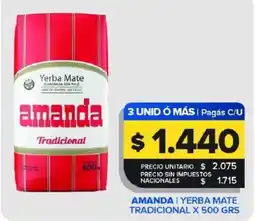 Carrefour Maxi Amanda yerba mate tradicional oferta