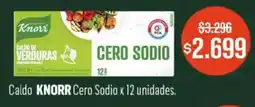 Makro Knorr caldo de verduras cero sodio oferta