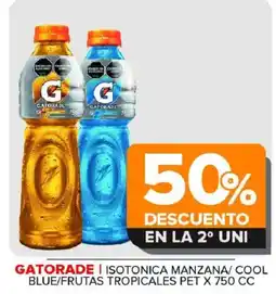 Carrefour Maxi Gatorade isotonica manzana/ cool blue/frutas tropicales oferta