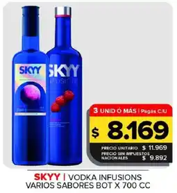 Carrefour Maxi Skyy vodka infusions oferta