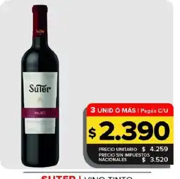 Carrefour Maxi Suter vino tinto oferta