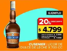 Carrefour Maxi Cusenier licor de dulce de leche oferta