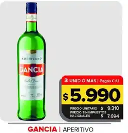 Carrefour Maxi Gancia aperitivo oferta