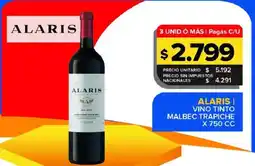 Carrefour Maxi Alaris vino tinto malbec trapiche oferta