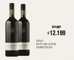 Makro Don nicanor vino varietales oferta