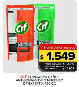 Carrefour Maxi Cif limpiador baño/antigrasa/vidrio multiuso oferta
