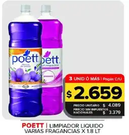 Carrefour Maxi Poett limpiador liquido varias fragancias oferta