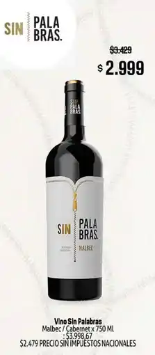 Makro Sin palabras vino oferta