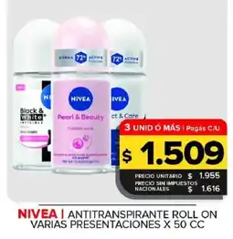Carrefour Maxi Nivea antitranspirante roll on oferta