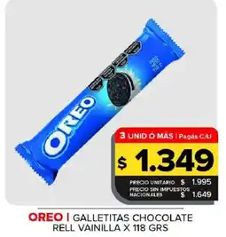 Carrefour Maxi Oreo galletitas chocolate rell vainilla oferta
