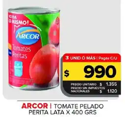 Carrefour Maxi Arcor tomate pelado perita lata oferta