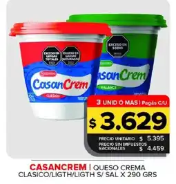 Carrefour Maxi Casancrem queso crema clasico/ligth/ligth s/ sal oferta