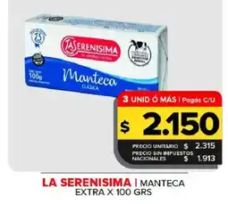 Carrefour Maxi La serenisima manteca oferta