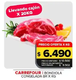 Carrefour Maxi Carrefour bondiola congelada br x kg oferta