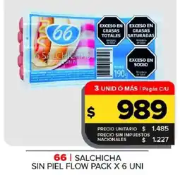 Carrefour Maxi 66 salchicha sin piel oferta
