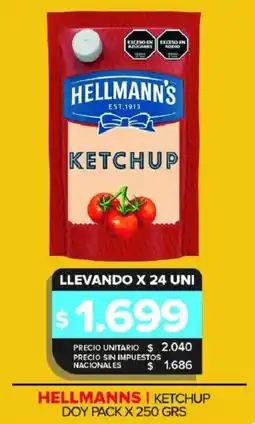 Carrefour Maxi Hellmanns ketchup oferta
