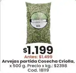 Coto Arvejas partida Cosecha Criolla oferta