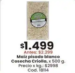 Coto Maíz pisado blanco Cosecha Criolla oferta