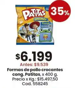Coto Patitas Formas de pollo crocantes cong. oferta
