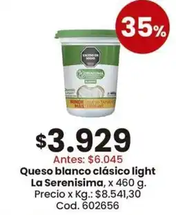 Coto La Serenisima Queso blanco clásico light oferta