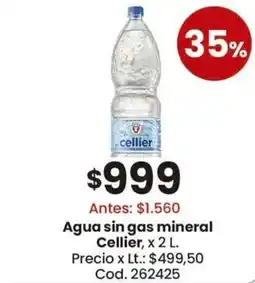 Coto Cellier Agua sin gas mineral oferta