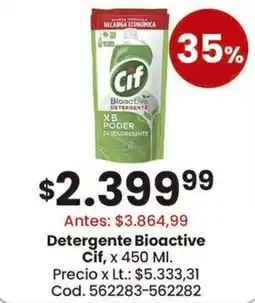 Coto Cif Detergente Bioactive oferta