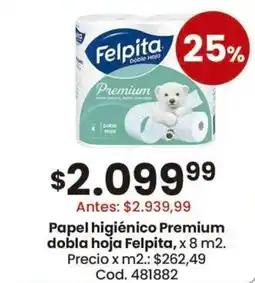 Coto Felpita Papel higiénico Premium dobla hoja oferta