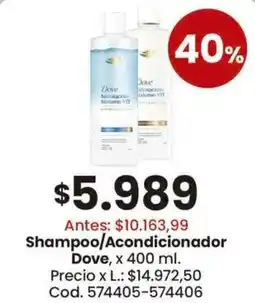 Coto Dove Shampoo/Acondicionador oferta