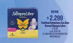 Makro Siempre libre - toallitas femeninas con alas normal oferta