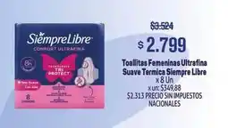 Makro Siempre libre - toallitas femeninas ultrafina suave termica oferta