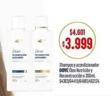 Makro Dove - shampoo y acondicionador reconstrucción aminoácido x 200ml oferta