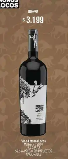 Makro Malbec - vino 4 manos locos oferta