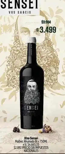 Makro Sensei - vino malbec ahumado oferta