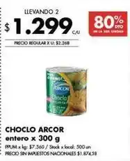 Disco Arcor - choclo arcor oferta