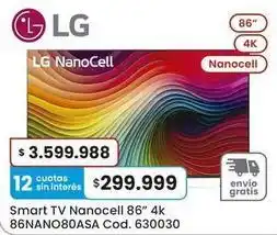 Coto Lg - smart tv nanocell 86 4k 86nano80asa oferta