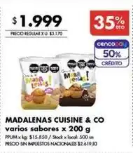 Disco Madalenas cuisine & co oferta
