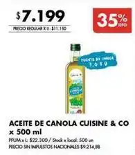 Disco Aceite de canola oferta