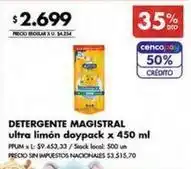 Disco Magistral - detergente magistral ultra lim uevoacuten doypack oferta