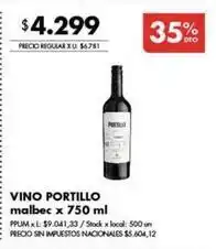 Disco Portillo - vino portillo malbec oferta