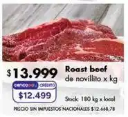 Disco Roast beef de novillito oferta