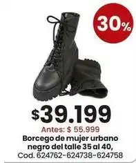 Coto Urbano - borcego de mujer urbano negro oferta