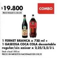 Disco Coca cola - fernet branca + gaseosa coca cola oferta