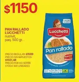 Supermercados Vea Lucchetti - pan rallado oferta
